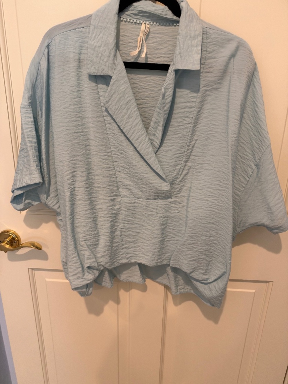 Anthropologie Dylon Pale Blue Collared Blouse | LP